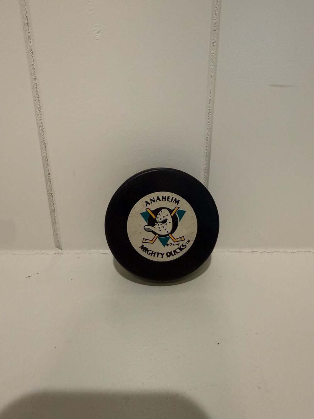 Vintage Anaheim Mighty Ducks NHL Official Licensed Product Hockey Puck by Trench